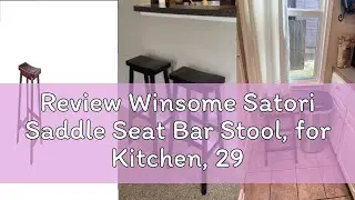 Review Winsome Satori Saddle Seat Bar Stool, for Kitchen, 29