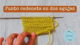 Punto cadeneta en dos agujas!