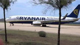 B737NG Ryanair Start-up at N&icirc;mes Garons