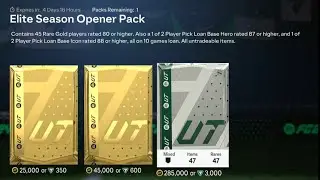 Opening the Elite Season Opener Pack and another 100k Pack!!! EAFC 24