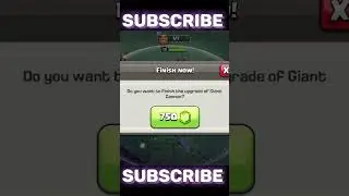BUILDER HALL GIANT CANNON MAX UPGRADE||#shorts