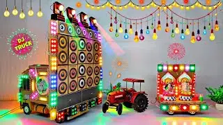 Mini Dj Truck loading At-New Home by cardboard making dj truck and light dj toy eicher dj Big dj