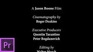 Create END CREDITS in Premiere Pro 2018
