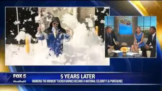 5 years ago, Tucker Barnes was swimming in sea foam during Hurricane Irerne