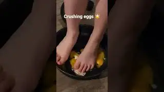 Feet crushing eggs #shorts #feet #satisfying
