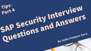 SAP Security Interview Questions and Answers
