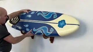 Sup Board Surfboard Wall Holder With Felt Pads - Ash Wood