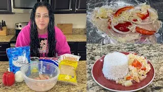 Cooking Caribbean Chicken Packets