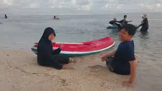 Kayaking at Sayang Heulang Beach, Pameungpeuk, Garut