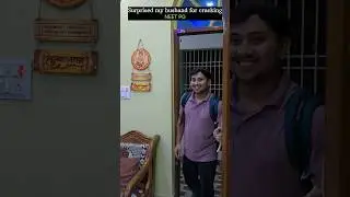 Surprised my husband for cracking NEET PG #neetpg #neetpgresult #mbbs #surprise #shorts #doctor