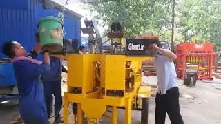 QT2-20 moving twins clay brick making machine hydroform interlocking lego brick machine#m7mi