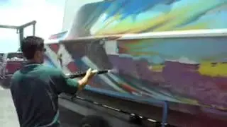The Farrow System - Stripping Paint from a Speedboat 1