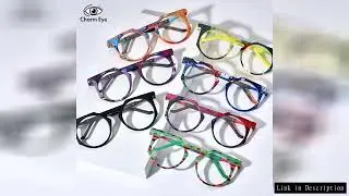 Matte Fashion Round Acetate Glasses Frame Optical Myopia High Quality Men Women Retro Anti Blue Ligh