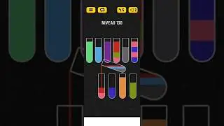 Water sort color puzzle game level 130 solution
