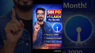 SBI PO 2026 Vacancy Out | ₹1 Lakh Per Month Salary | Eligibility, Exam, Dates #sbipo #Bankjobs #govt