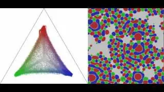 Phase-field simulation of nucleation and growth in a ternary eutectic