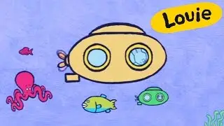 Unterseeboot - Louie, mal mir ein Unterseeboot | Lebendige bildungs malen für kinder