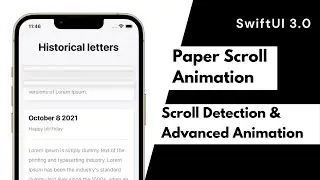 SwiftUI 3.0 Paper Scroll Animation - Auto Masking Scrollable Content With Scroll Detection - Xcode13