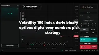Volatility 100 index deriv binary options digits over numbers pick strategy