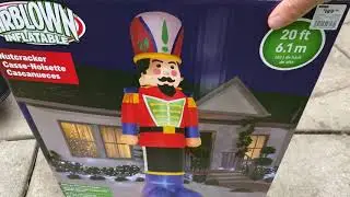 NEW FOR 2020 Gemmy Christmas Airblown inflatable 20ft nutcracker unboxing/review