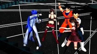 MMD Megu Megu Fire Endless Night Vocaloids et Dragon ball Nouvel an 2015