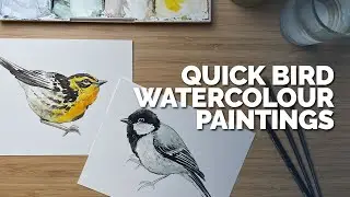 Quick Bird Watercolour Paintings