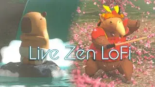 Deep Zen LoFi Live 🧘&zwj;♀️ | Nature, Waterfall & Sakura Leaves
