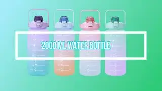 US1984 Large Gallon Water Bottle with Motivational Time Marker, Straw & Handle by Amazon