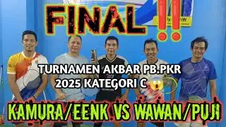 FINAL!! IDAMAN BADMINTON LOVERS SELURUH DUNIA! TURNAMEN INTERN KATEGORI C KAMURA/EENK VS WAWAN/PUJI