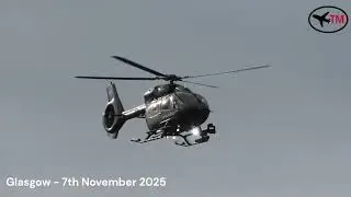 🚁 Gama Aviation EC145 Helicopter Departure  Scottish Ambulance Service Glasgow Airport  7 Nov 2025