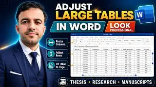 How to Add Large Tables in Word | Perfect for Thesis, Research Papers & Manuscripts