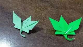 How to make a leaf 🍃 from origami paper 