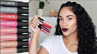 RIMMEL STAY MATTE LIPSTICK SWATCHES/REVIEW/WEAR TEST