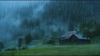 Sink Into Deep Sleep Instantly with Heavy Rain & Thunder Sounds Echoing on Tin Roof at Night