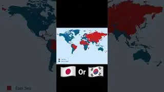 Does Your Country Support Sea of Japan 🇯🇵 or East Sea 🇰🇷? #shorts #geography #trending #map #india