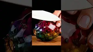 Cutting a Glass Prickly Pear #asmr #fruit #cute #glassfruit #ai #asmrsounds #satisfyingvideo #trend