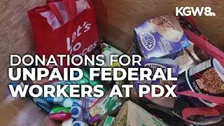 Donation bins set up at PDX to help federal workers going without pay during shutdown