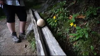 Holzkugel-Bahn im Tessin