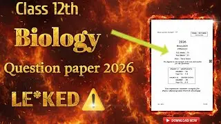 Biology HS Final Exam Question Paper 2026 | 120% common questions | 