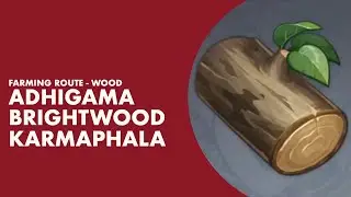 Genshin Impact Farming Route for Wood Adhigama, Brightwood, Karmaphala