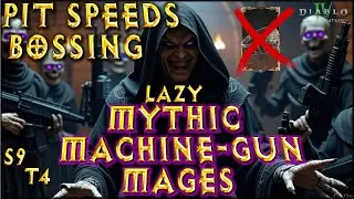S9 LAZY MACHINE GUN MAGES PIT Speeds / Bossing Summoner ! Necromancer Build Diablo 4 VoH