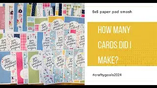 6x6 Paper Smash, Cards for Donation, #craftygoals2024, mass produced cards, simple greeting cards