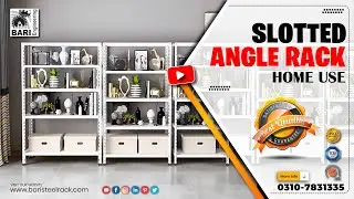 Adjustable Slotted Angle Rack | Durable Metal Shelving Rack for Warehouse & Office Use