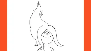 How To Draw Flame Princess With Guidelines (Adventure Time)