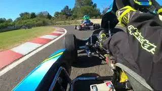 CADET 9 karting battle with Ollie at Indy 800 . Greater Sydney Kart Club.
