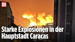 EXPLOSIONEN IN VENEZUELA: Hauptstadt Caracas in der Nacht angegriffen &ndash; Trump befahl Angriff