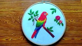 Hand Embroidery Design of a Bird Using Very Simple Stitches 🦜 🪡 Art House