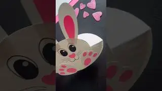 Paper plate easter bunny | Easter craft ideas | #shorts