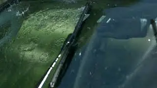 Rain falling on the windshield  - Slow Motion - no Copyright