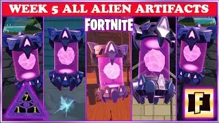 Fortnite Where to Get All Week 5 Alien Artifacts Five New Canister Drop Locations 20 Alien Artifacts